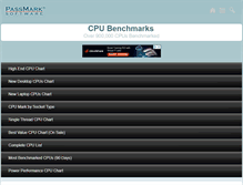 Tablet Screenshot of cpubenchmark.net